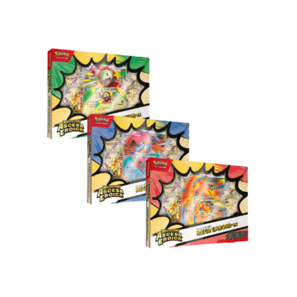 Pokémon - Collezione Mega Emboar-ex, Mega Feraligatr-ex, Mega Meganium-ex